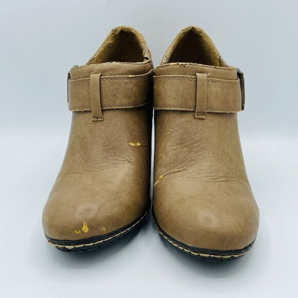 EuroSoft Womens Shoes Size 9 M Brown by Sofft Slip-on Zip Heels Ankle Booties - Picture 3 of 10